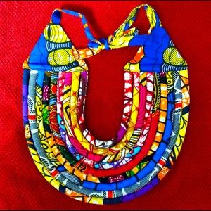 Gorgeous Afrocentric Cloth Bib Sassy Jones Vintage piece